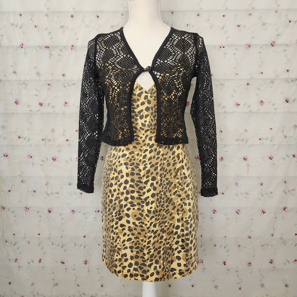 MPD Leopard Denim Wrap Dress